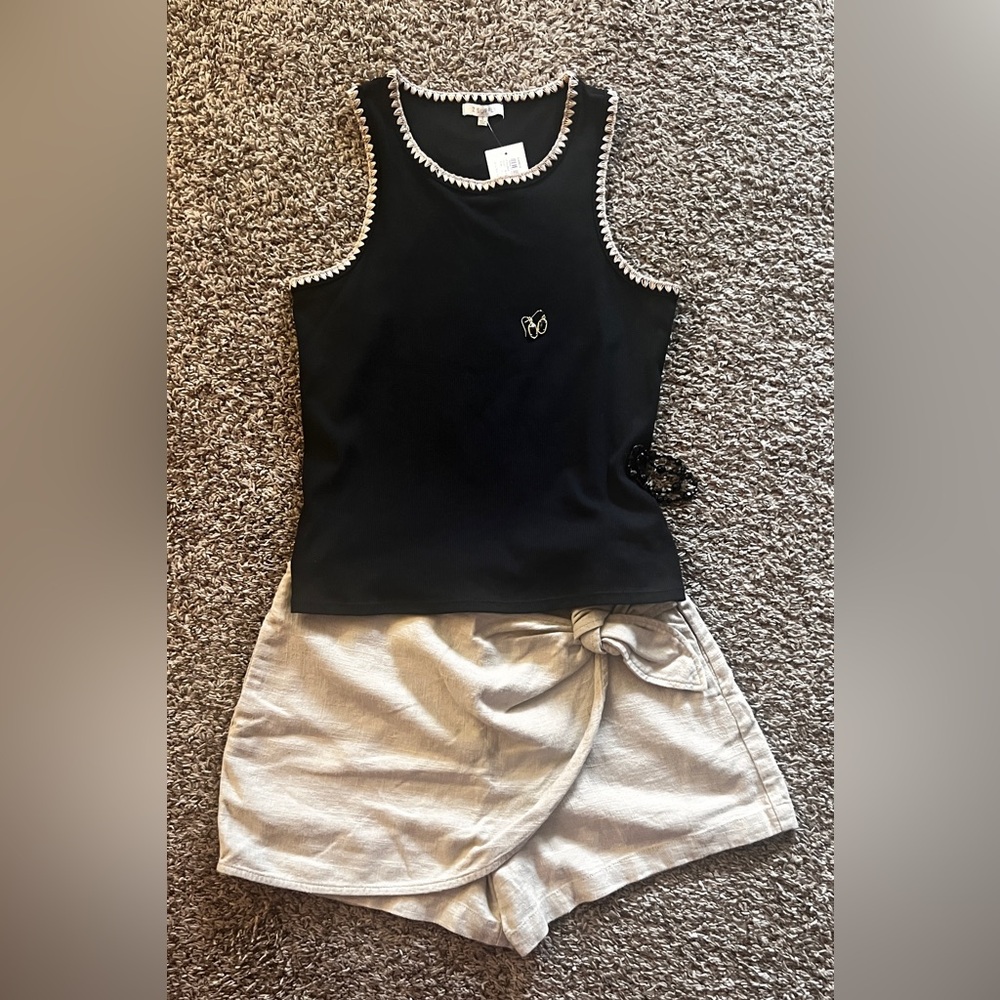 Anthropologie Women’s Size 8 Tan Linen Skort - Picture 3 of 14